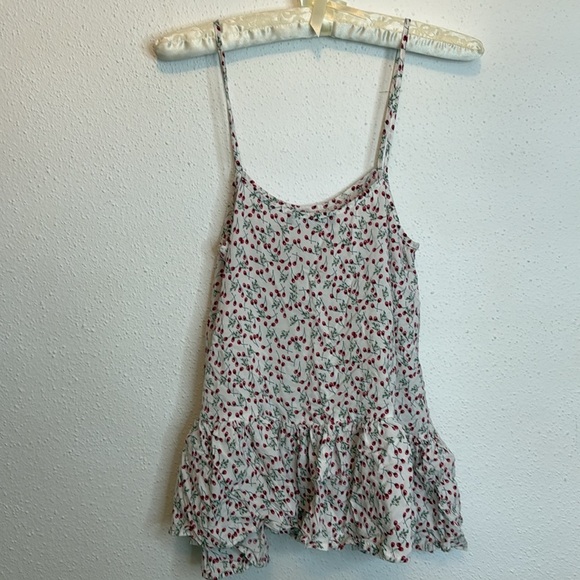 Mango basics Ruffled Cherry Tank Top Size US XS - Picture 4 of 4